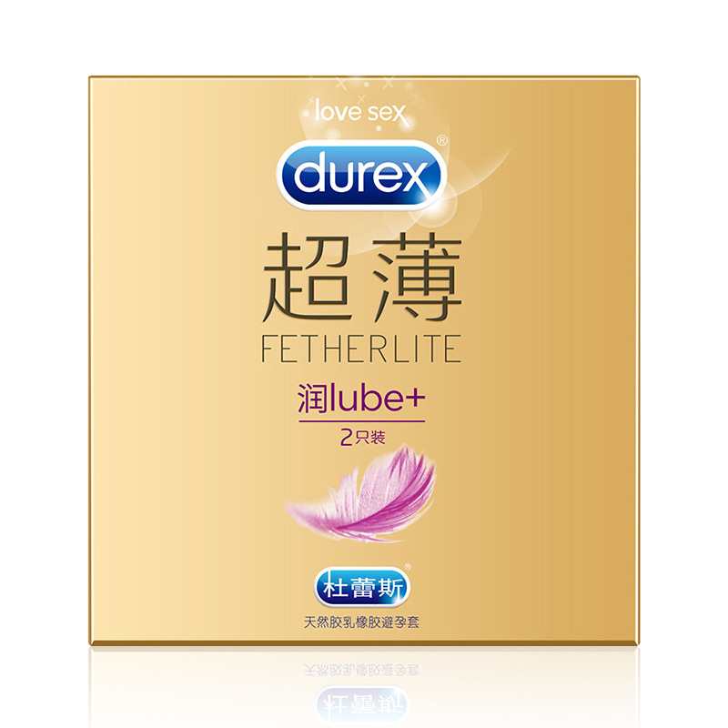 Durex Fetherlite Lube+ (2 chiếc) 1 bao cao su durex fetherlite