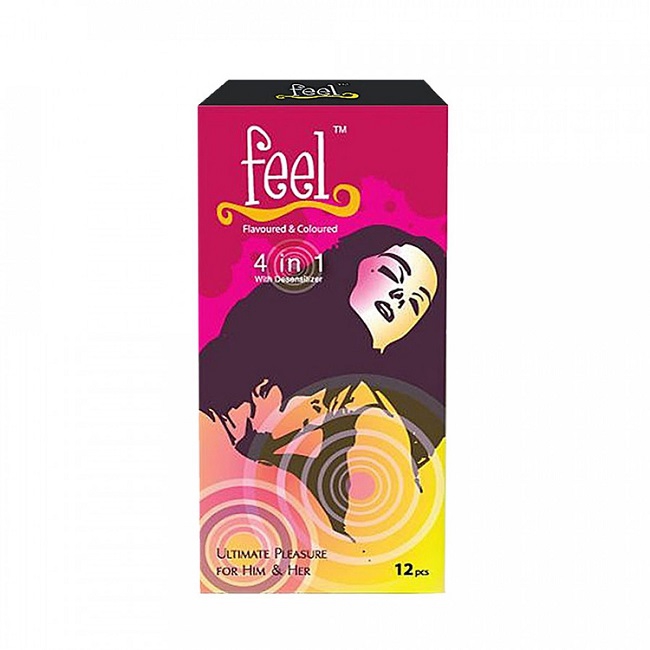 Feel 4 in 1 (12 chiếc) 1 bao cao su feel 4in1 keo dai thoi gian hop 12 cai 0