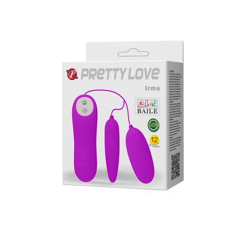 Trứng rung 2 đầu Pretty Love Irma (12 chế độ) 1 Trung rung 2 dau pretty love irma 1